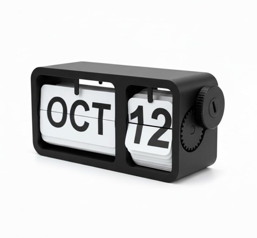 41o8Cg4tYwL._SL1024_ Modern Flip Calendar, Stylish Retro Desktop Decor, Manual Flip Operation - Image 1