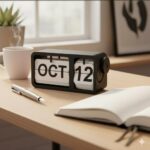 Modern Flip Calendar, Stylish Retro Desktop Decor, Manual Flip Operation - Image 2