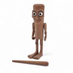 Tung Tung Tung Sahur Action Figure | 6-Inch Meme Toy | Italian Brainrot Collectible | 3D Printed Articulated Model with Bat | Funny Viral Figurine Gift | Brown - Image 2