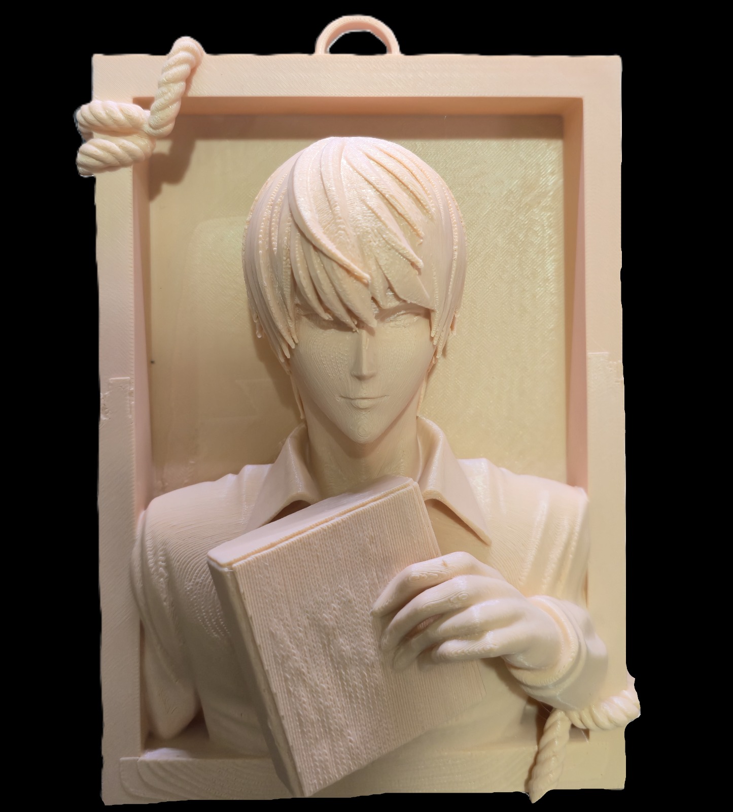 WhatsApp Image 2025-12-30 at 4.14.59 PM Light Yagami Death Note 3D Wall Art Frame | Anime Sculpted Wall Decor - Image 1
