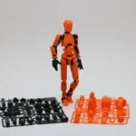 Dummy13 Fully Articulated Action Figure | 3D Printed Robot Assembly Kit | 5.4 Inch Tall Poseable Toy | 13 Joints for Dynamic Poses | DIY Collectible Model | Made in India (White Armour)